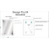 Зеркало LED 080 design pro 60x85 с подсветкой часы с антизапотеванием прямоугольное