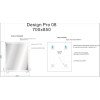 Зеркало LED 080 design pro 70x85 с подсветкой часы с антизапотеванием прямоугольное