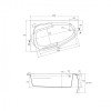 Ванна асимметричная JOANNA 150x95 левая