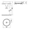 Раковина на столешницу 45 см LOOP цв. белый матовый LP145-00MB00E-0000