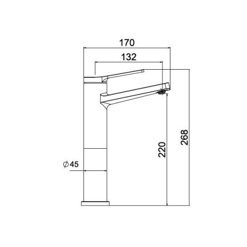 Смеситель для раковины LAPARET NOBIA высокий N3014702LPT