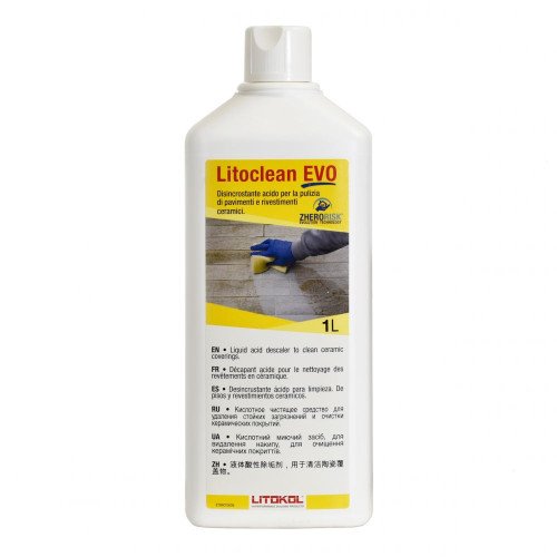 Очиститель кислотный жидкий LitoCLEAN EVO, флакон 1л