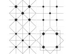 Домино белый декор геометрия (6032-0434)