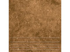 СТУПЕНЬ Клинкерная плитка Вермонт 4 коричневый 29,8х29,8 (1,33м2/66,5м2/50уп)